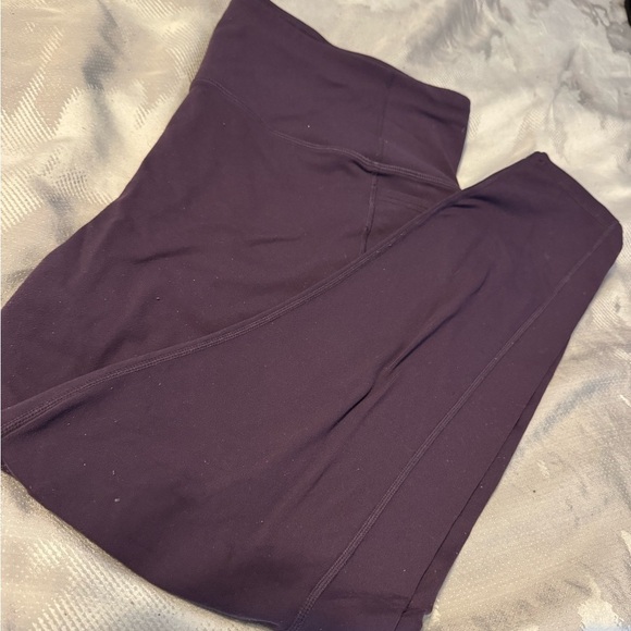 Pants - Stylish Dark Purple Workout Leggings, Thick with Pocket.